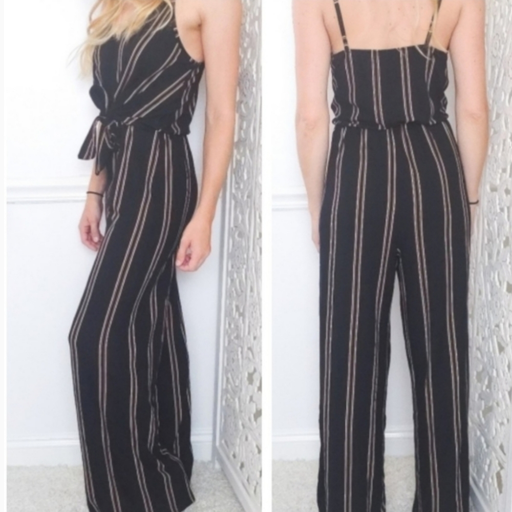 ⬇️ Black Striped Knit Cami Jumpsuit 1 LEFT! - Picture 8 of 8